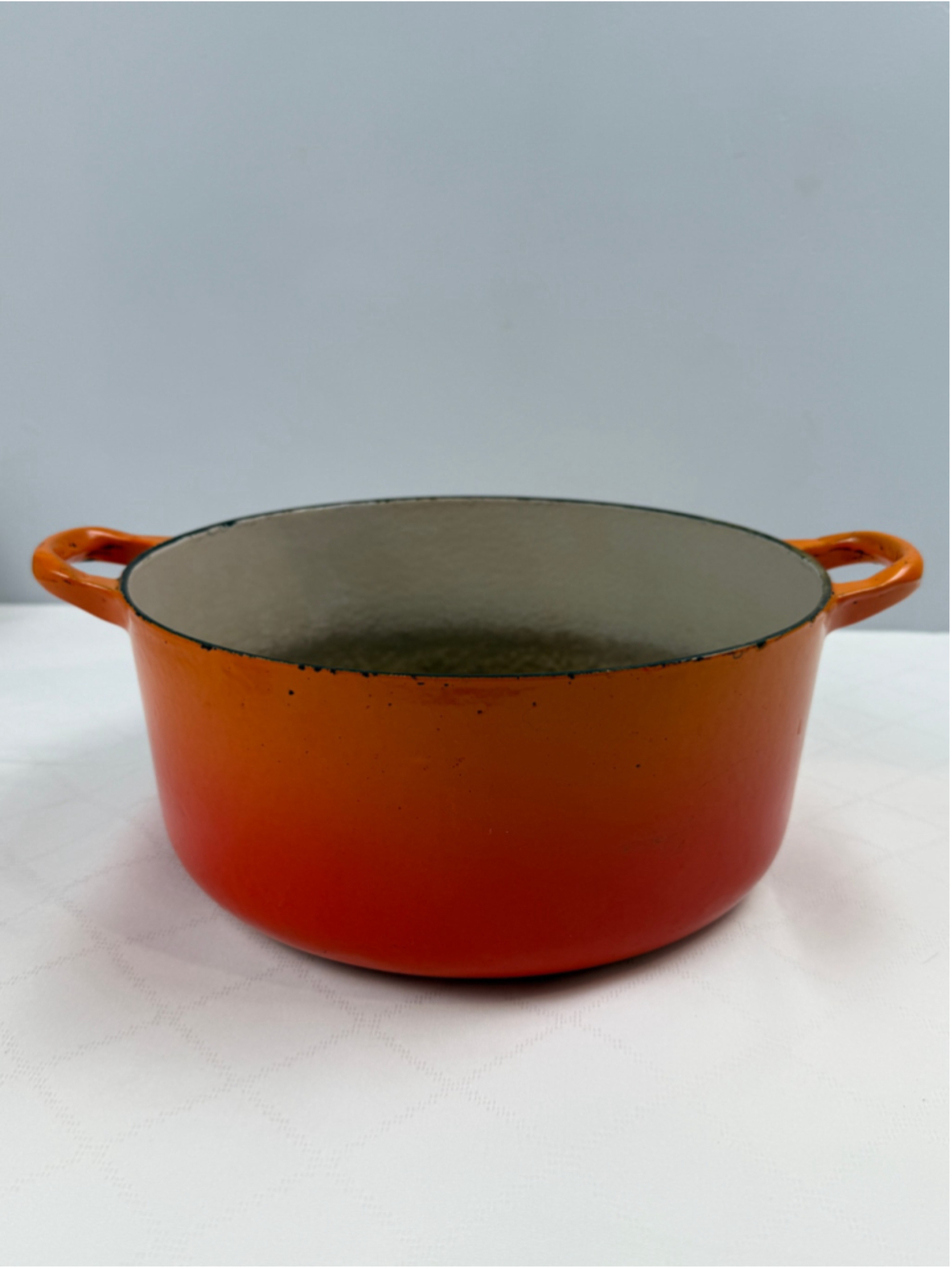 Le Creuset Model E Enameled Cast Iron Dutch Oven Orange